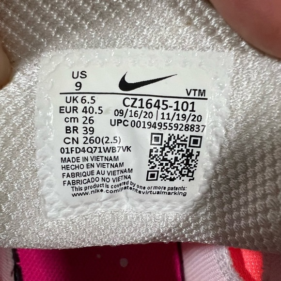 Nike CZ1645-101 Air Max Genome White Pink Running Sneaker Shoes Women's  Sz 9 - Picture 6 of 11